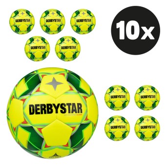 Derbystar Soft Pro S-Light Futsal Jugendball Hartiste 10er Ballpaket gelb-grün-rot | 3