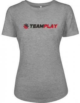 TEAMPLAY Ladies Logo Fit-Shirt heather grey | L