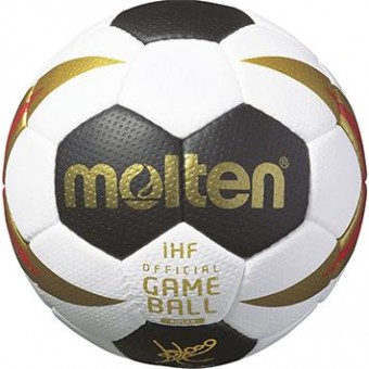 Molten H0X3200-W7G Handball Trainingsball schwarz-weiß-rot-gold | 0