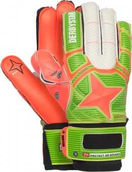 Derbystar Protect AR Advance Torwarthandschuhe grün-orange-schwarz | 7