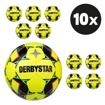 Derbystar Brillant TT Futsal Trainingsball Hartiste 10er Ballpaket gelb-grün-orange | 4