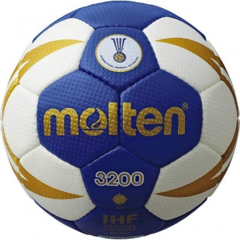 Molten H2X3200-BW Handball Trainingsball blau-weiß-gold | 2