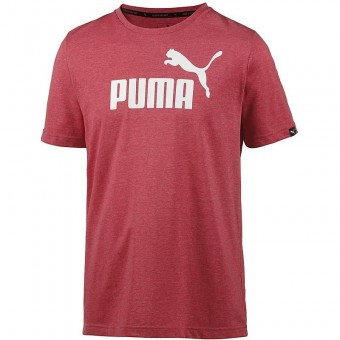 Puma ESS No.1 Heather Tee T-Shirt Red Dahlia Heather | S