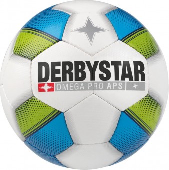 Derbystar Omega Pro APS Fußball Wettspielball Fairtrade weiß-blau-grün | 5