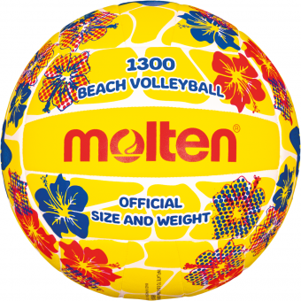 Molten V5B1300-FY Beachvolleyball Freizeitball Blumen-gelb | 5