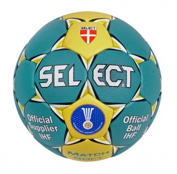 Select Match Soft Handball Wettspielball türkis-gelb | 3