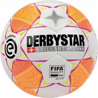 Derbystar Brillant APS Eredivisie Fußball Wettspielball weiß-orange-gelb | 5