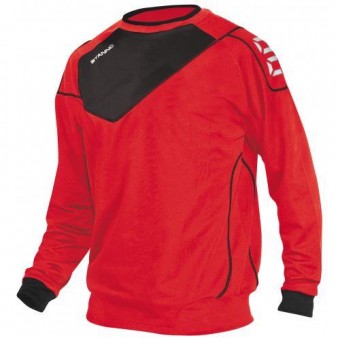 Stanno Montreal Top Rundhals Sweatshirt rot-schwarz | XL
