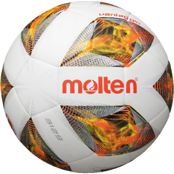 Molten F5A3129-O Fußball Jugendball weiß-orange-silber | 5 (290g)