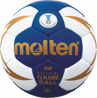 Molten H3X5000-BW-HBL (5001) Handball Spielball blau-weiß-gold | 3