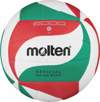 Molten V5M2000 Volleyball Trainingsball weiß-grün-rot | 5