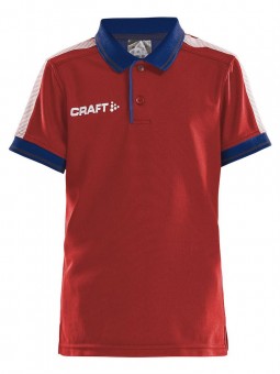 CRAFT PRO CONTROL POLOSHIRT JR POLO KINDER bright red-navy | 122/128