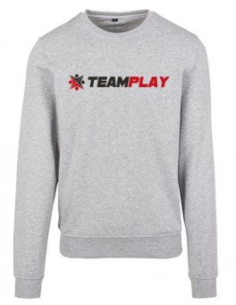TEAMPLAY Logo Crewneck Sweater heather grey | L