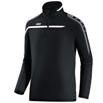 JAKO Ziptop Performance Pullover Zip Sweater schwarz-weiß-grau | 3XL