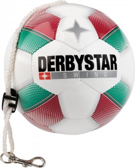 Derbystar Swing Fußball Trainingsball weiß-rot-türkis | 5