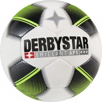 Derbystar Sitzball Brillant APS Megaball weiß-schwarz-gelb | Ø 57 cm / Umfang 180 cm